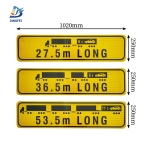 27.5M Long Vehicle Reflective Metal Truck Sign - 